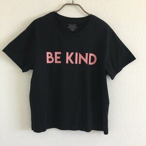 Kind is Cool T-Shirt Womens XXL(fits M) Black /Pink "Be Kind" Print 100% Cotton